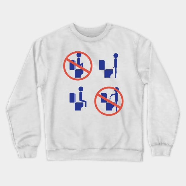 Simple Rules For The Toilet Crewneck Sweatshirt by ckandrus